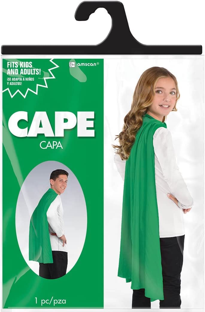 Amazon.com: Green Cape Costume for Kids and Adults - One Size Fits Most (1  Count) - Great For Party Dress-Up