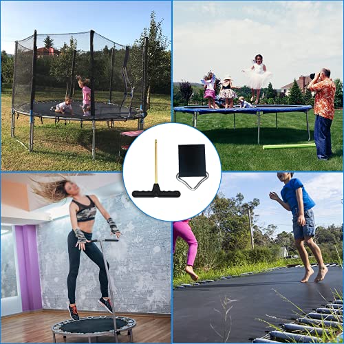Jiehaojia Lot de 12 ressorts triangulaires pour trampoline avec anneaux en V et crochets en T – Image 7