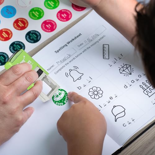 Tampon auto-encreur enseignant marquage rapide vert Superstickers - 2