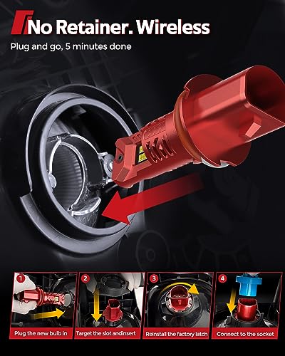 Image of Torchbeam 9007 Fog LED Bulbs Combo 90,000LM, 6500K Cool White, Canbus Ready, Plug‑and‑Play Quick Install, Pack of 2