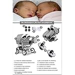 Zwillingskinderwagen Geschwisterwagen DUET LUX Komplettset 3 in 1 in 17 Farben
