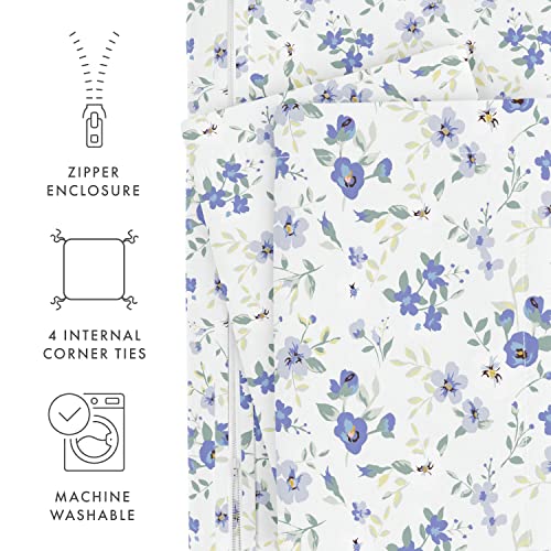 Linen Market Duvet Cover King Size - Experience Hotel-Like Comfort With Unparalleled Softness, Exquisite Prints & Solid Colors For A Dreamy Bedroom – King Duvet Cover Set With 2 Pillow Shams, Blossom Light Blue #TOP4