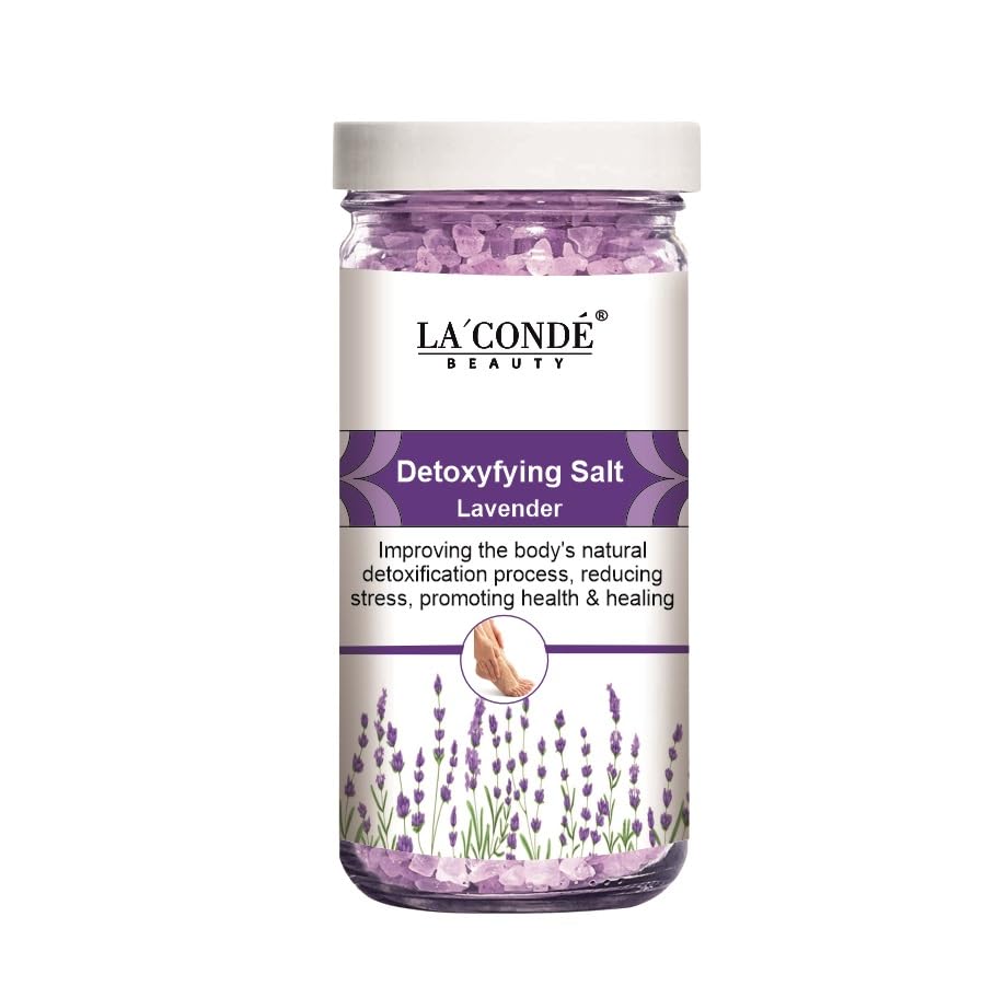 La'Conde Beauty Detoxifying Lavender Bath Salt Crystal And Bath | For Muscle Relief, Relieves Aches & Pain | Soothing & Relaxation | Pedicure & Manicure Salt (200g) Pack of 1-image-45