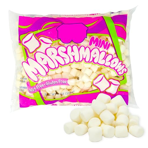 Mini Marshmallows - Pack Of 2 Bags (1 Lb Total), White & Vanilla Flavored, Kosher, Nut-Free, Gluten-Free - Perfect For Baking, Cocoa, & Desserts