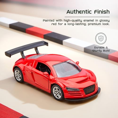Image of Amazon Brand - Metal Die Cast 1:37 AUD | Red | Collectible & Durable