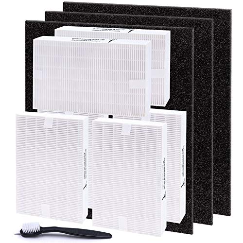 Hot Deals KONIGEEHRE 6 PCS HPA300 HEPA Filter Replacements Filter R with 3 PCS Precut Activated Carbon Prefilters Prefilter A for Honeywell Air Purifier HA300, HPA300, HPA304, HPA8350
