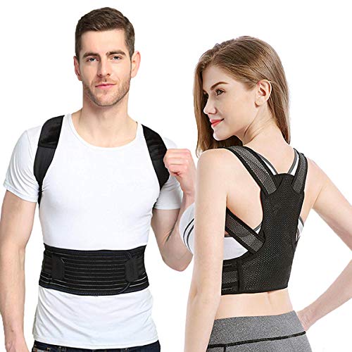 Sixport Posture Corrector for Women & Men, Kyphosis Brace, Adjustable & Comfortable Scoliosis