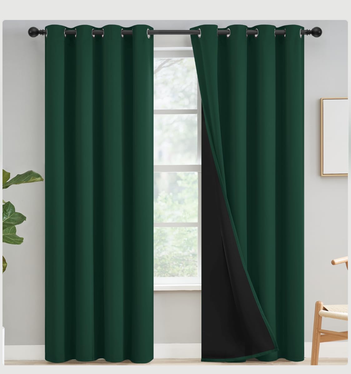Emerald Green Blackout Curtains - 100% Light Blocking -7 Emerald Green Blackout Curtains - 100% Light Blocking -7