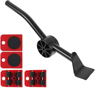 Furniture Lifter Mover Tool Set Furniture Lifting Wheels with Heavy Moving Sliders for Sofas Couches Refrigerators Red 5PCS Furniture Moving Wheels
