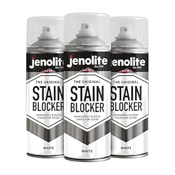 JENOLITE Stain Blocker Paint | WHITE | 3x400ml | Stain Blocking & Damp Seal Spray Paint | Damp & Anti Mould For Walls & Ceilings | Immediately Block Stains, Mould & Mildew