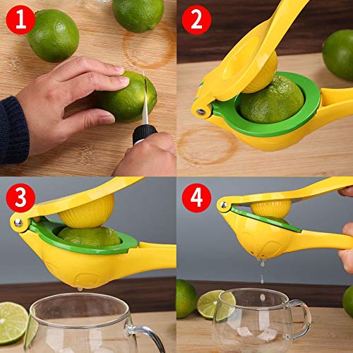 HomDSim Lemon Lime Squeezer + Lemon Zester Grater Peeler Tool，Manual Citrus Press Juicer,Premium Quality Metal Lemon Lime Squeezer Manual Citrus Press Juicer - Thumbnail 4