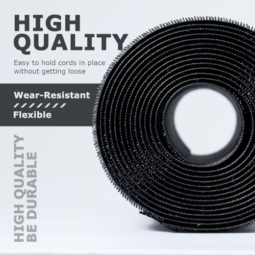 2 unidades de cubierta para cables de piso negra para oficina y alfombra, 6 pulgadas de ancho x 10 pies de largo, cubierta más ancha para cables bajo el escritorio, cinta organizadora de cables de alimentación, audio, coaxiales y líneas telefónicas miniatura 2