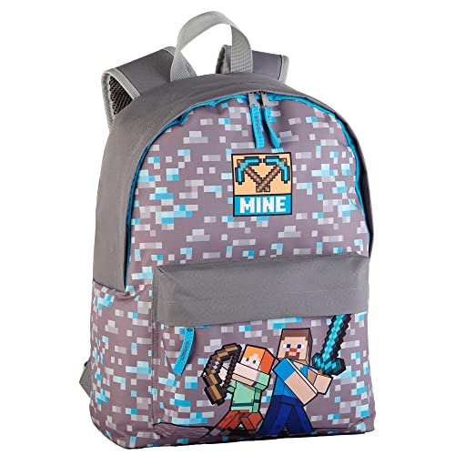 MINECRAFT Mochila Escolar Americana Warriors, Unisex niños, Multicolor, Grande