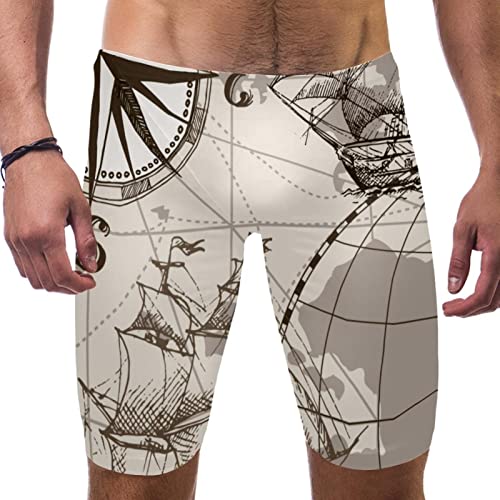 Traje de baño HUI JIN SHOP Sailing Map: pantalones cortos de natación para entrenamiento de niño