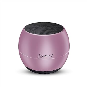 LANDMARK LM BT1045 Smallest Wireless Bluetooth Speaker with Powerful Bass Sound & in-Built Mic with Voice Assistance - Rose Gold