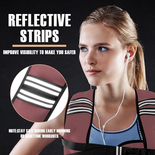 Image of NATURELUX Weighted Vest Men or Women - 5 /10 /15 /20 /25 /30lbs Weights with Reflective Stripe, Weighted Vest for Workout Equipment for Strength Training Running - Walking Weight Loss