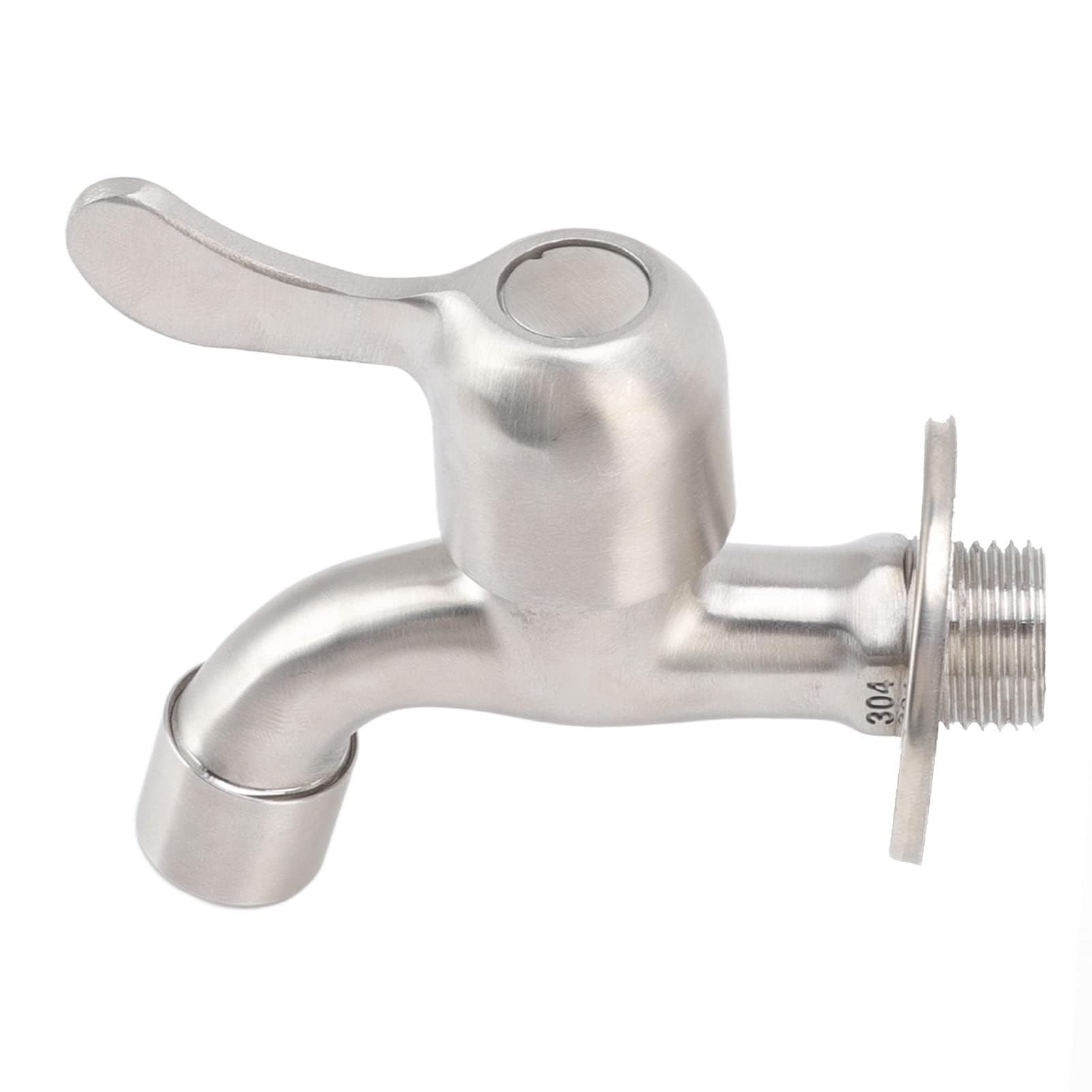 Wall Mounted Single Cold Water Tap G1 2in Stainless Steel Washing Machine Sink Basin Water Faucet Outdoor Garden — view 8