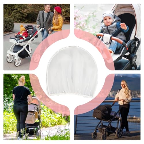 Stroller Net, Baby Crib Net with Two-Way Zippers, Foldable Protection Barrier, 18.9x18.11x0.39 inches, Sun Shade for Playpen, Bed, Camping, Jogging, Toddler Travel, Outdoor – Image 6