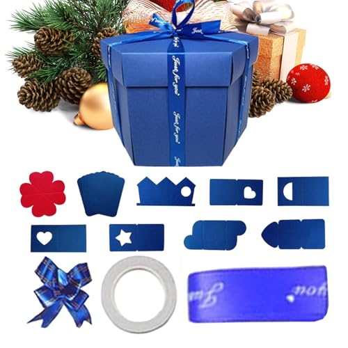 Caja de fotos de bricolaje,Suministros de embalaje reutilizables de 8 capas,Álbum de fotos hecho a mano | para padres estudiantes, cumpleaños, boda, baby shower compromiso Navidad