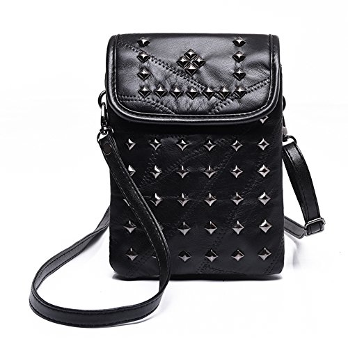 Sac téléphone portable mode coréenne petit sac bandoulière rivet femme moderne