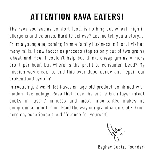 Image of Jiwa Pure Khapli Wheat Rava | 500 G | Cooks In 7 Minutes | Broken Emmer Rava | Low GI | Suitable For Diabetics