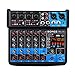 BOMGE 6 Channel mini DJ Audio sound mixer console with USB interface, Bluetooth , Stereo Recording, 48V Phantom Power, 24 DSP effects for karaoke, singing , liveï¼Œstreamingï¼Œpc recroding. (black)