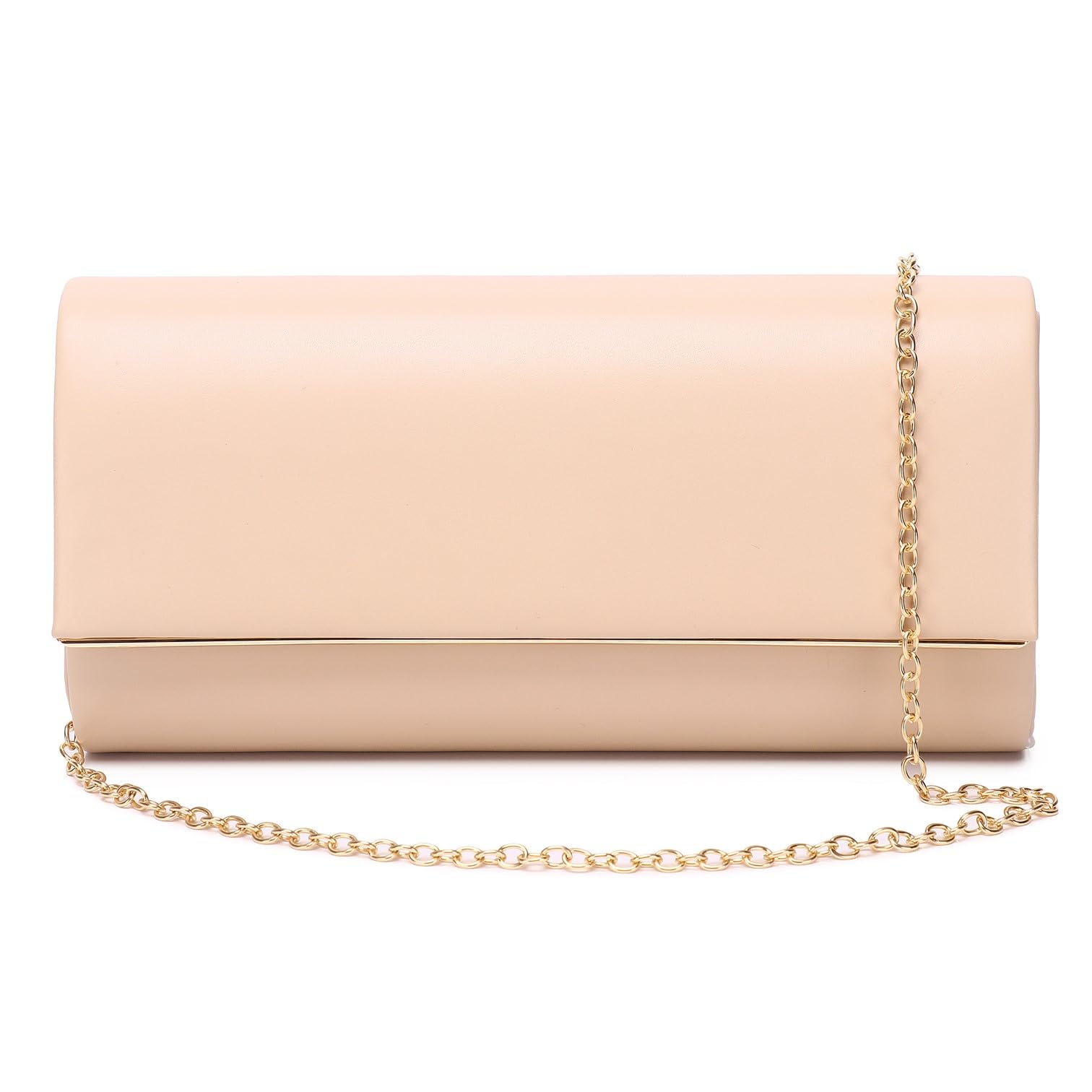 DETARA Women Evening Bag Vegan Leather Clutch Purse Shoulder Crossbody Envelope Bag for Party Wedding Prom Bridal