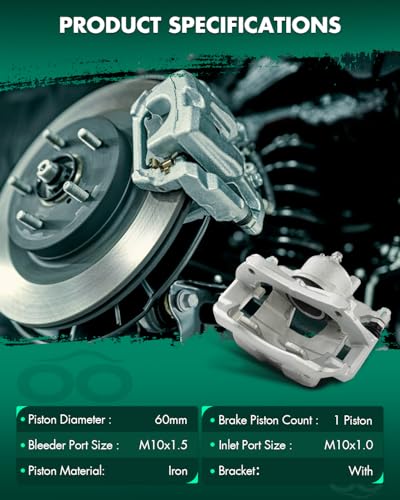 Image of SCITOO 18B5308 18B5309 Front Left & Right Disc Brake Calipers Assembly w /Bracket for Chevrolet for Cruze 2011-2015,for Chevrolet for Cruze Limited 2016