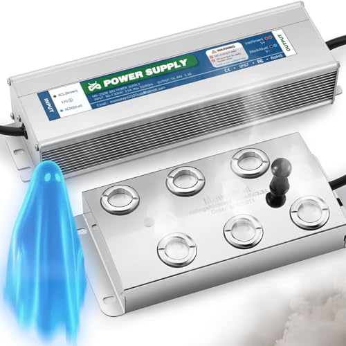 Image of Mxmoonant 6 Head Ultrasonic Mist Maker Fogger 4200 ml/H Mister 250W Pond Fog Machine Atomizer Air Humidifier for Halloween Decoration, Plant Mushroom Humidification 110V