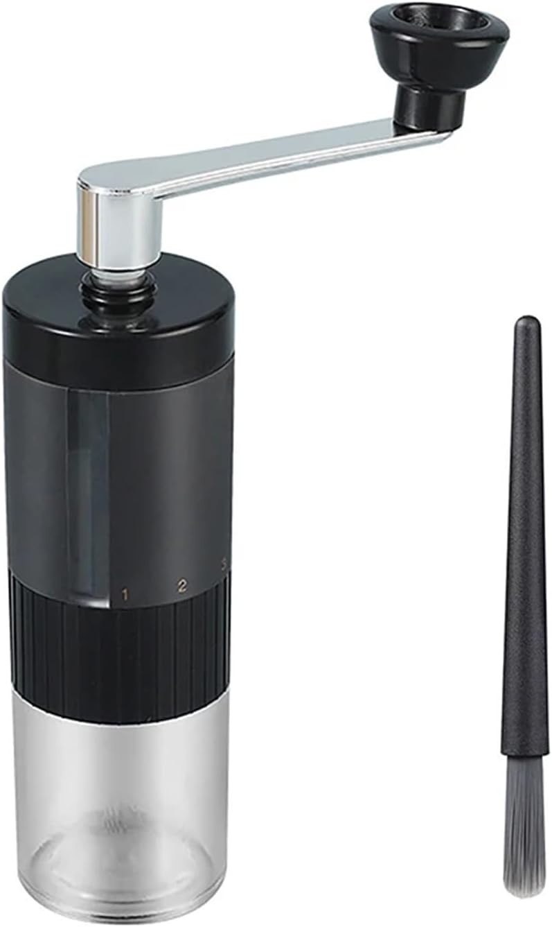 Portable Adjustable Manual Stainless Steel Coffee Grinder Conical Burr for Camping Travel(D)