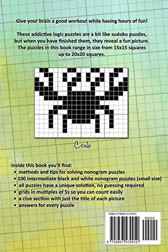 100 Intermediate Nonograms - Small Puzzles - Book 1 - Image 2