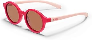 Gafas de sol para niños de 2 años - 4 años para niña, 100 % protección UV, flexibles, sin BPA, sin sustancias nocivas, diseño elegante, color rosa, Rosa/Rosa