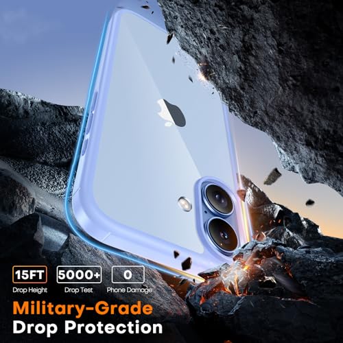 Image of TAURI for iPhone 17 Case, with Screen Protector, Star Blue | Full Camera Protection, Anti-Yellowing Military-Grade Protection Shockproof Slim Phone Case for iPhone 17