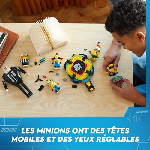 LEGO Moi, Moche et Méchant 4 - Gru et Les Minions en Briques - Personnages à Construire Inspirés du Film - Figurines Qui Dansent - Jouet pour Enfants à Partir de 9 Ans 75582