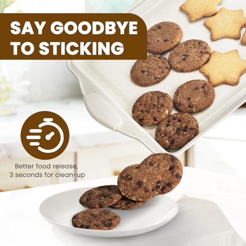image for Kikcoin 22 PCS Nonstick Baking Pans Set, Stackable Bakeware Sets with 