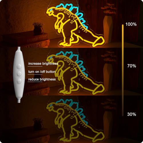 Image of Monster Neon Sign Anime Neon Light for Wall Decor(16.5x12.6 Inch)