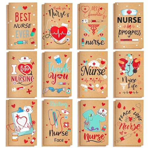 Mini notebooks OXYLIPO lot de 24 carnets de notes infirmière et bloc-notes médical