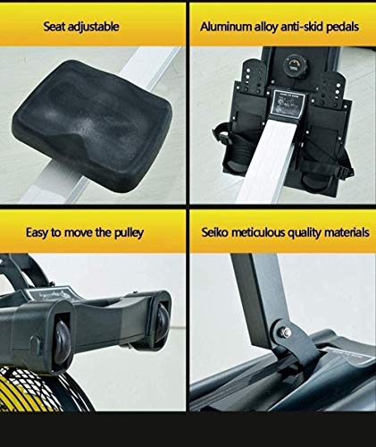 Image of Rowing Machine Foldable Resistance Adjustable Indoor Multi Functional Sports and Advanced Driving Belt System Super Smooth Slideway