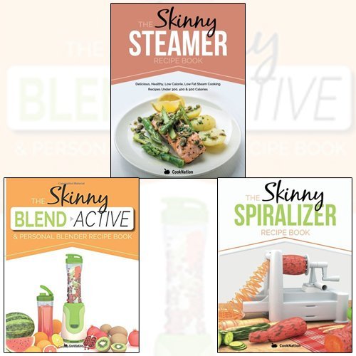 Skinny Spiralizer Recipe Book Collection 3 Books Set With Gift Journal