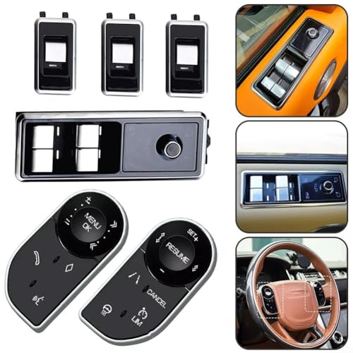 Car Steering Wheel Control Buttons Window Digital Switch Retrofit Kit for Land Rover for Range Rover L405 2013-2017 Sport L494 2014-2017 Discovery 5 L462 2015-2019 Interior Parts