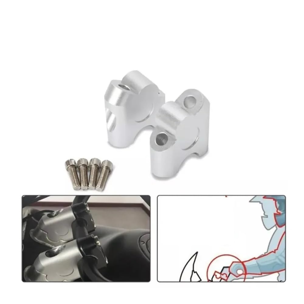 Pontet Guidon Moto Les Rehausseurs De Guidon De Moto, 7/8 Pouces, 22mm, Adaptés À pour pour V-Strom 250 650 Gladius SV650 pour Bandit DL650 DL1000