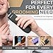 BAREWIZE Body Hair & Pubic Hair Trimmer for Men | Waterproof, USB-C Rechargeable, LED Light, Replaceable Ceramic Blade, Electric Ball Shavers, Manscape Kit, Mens Personal Groomer (Raven Black)