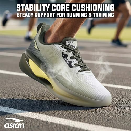 Image of ASIAN Navigator-01 Running Shoes for Men | Mega Pillow Sole Technology, Fish Yarn Breathable Upper, Arch Support Cushion, Lightweight & Comfortable Sports Sneakers for Boys