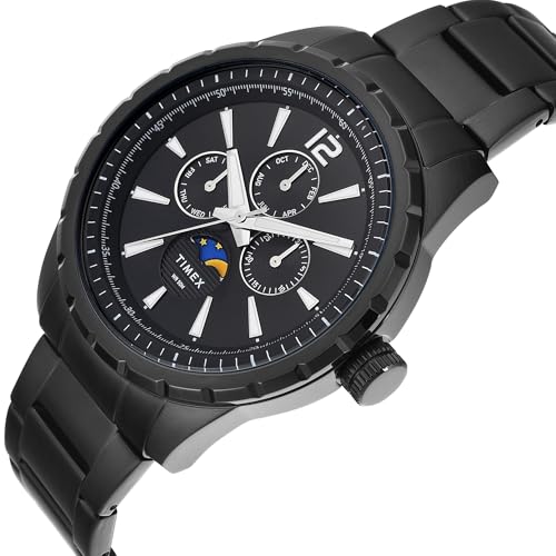 Image of TIMEX Black Round Dial Analog Men's Watch - TWEG28501