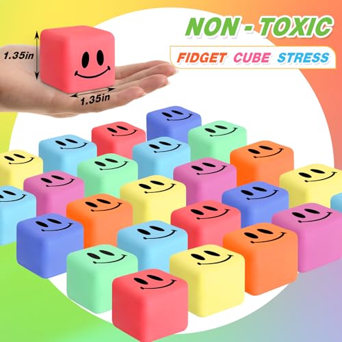 16 Pack Mini Slow Rising Stress Cube, Square Fidget Ice Cube Stress Balls, Stretchy Fidget Toy for Anxiety Stress Relief, Classroom Prize Cube Squishies for Adults Kids Children Teens Party Favors - Image 2