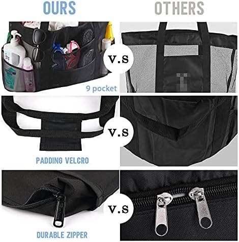 Fanfaree Beach Bag Extra Large Beach Bags Waterproof Sandproof Mesh Tote Bags with Zipper Pockets Pool Beach Shopping Essentials 4 Fanfaree Beach Bag Extra Large Beach Bags Waterproof Sandproof Mesh Tote Bags with Zipper Pockets Pool Beach Shopping Essentials