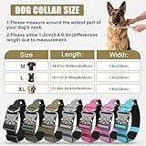 AKOFIC Taktisches Hundehalsband mit Griff, Breites Halsband Hund Gepolstert aus Nylon, Verstellbar Robuster Dog Collar mit Metallschnalle für Mittlere Große Hunde (Dunkelkhaki, M)