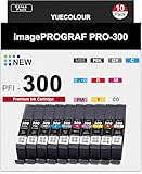 PFI-300 Ink Cartridges High Capacity Replacement for PFI 300 Ink Cartridges Replacement for Canon ImagePROGRAF PRO-300 Printer, 10-Pack (MBK/PBK/C/M/Y/PM/PC/R/GY/CO)