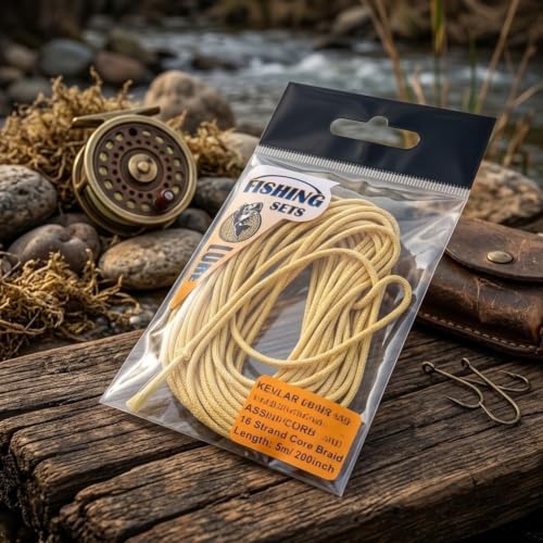 Cuerda trenzada de alta resistencia para pesca 5 m Amarillo 8 hebras de alta resistencia (30# 1.2mm 16 hebras) miniatura 7