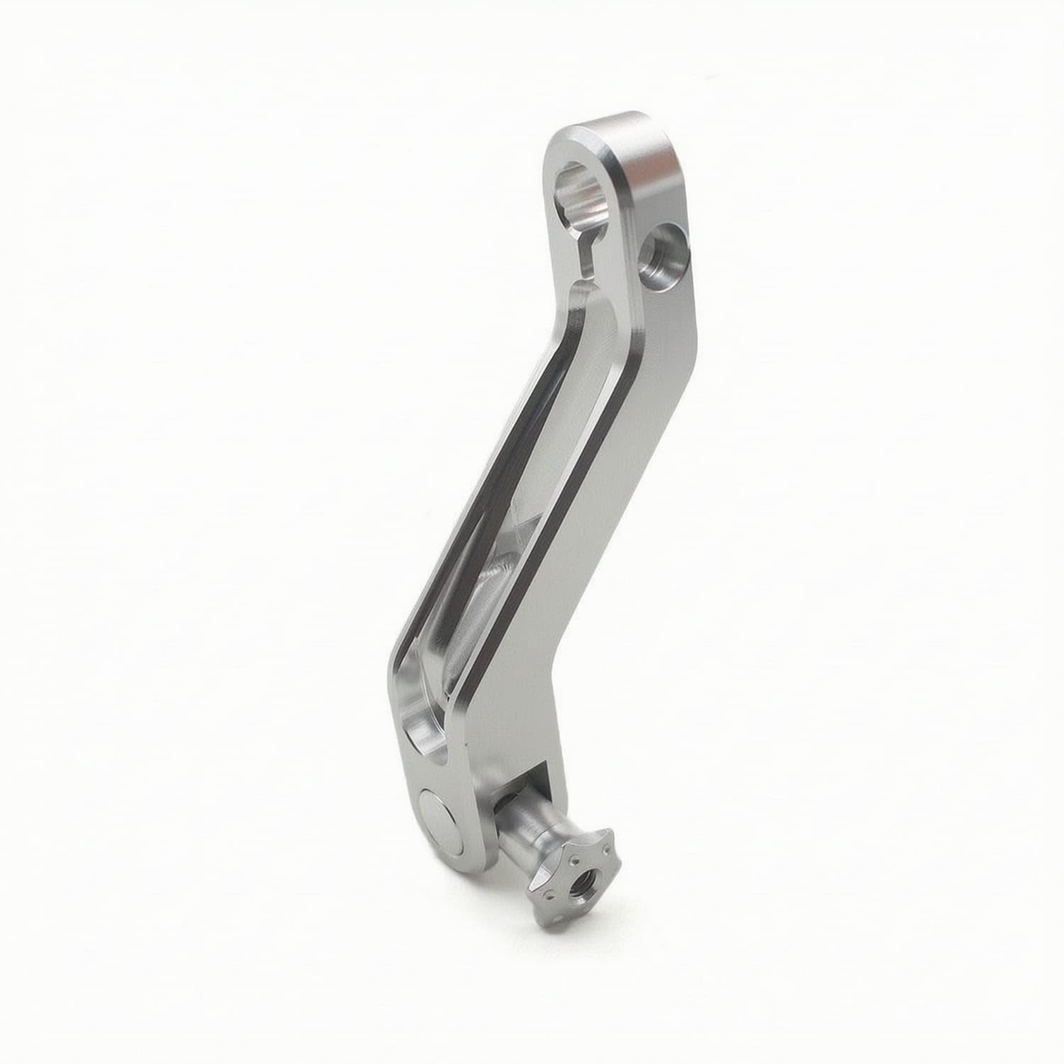 Aluminum Alloy Rear Brake Pedal Arm CNC Motorcycle Brake Lever with Adjustment Knob Stable Anodized for Scooter Modification, Silver-image-22